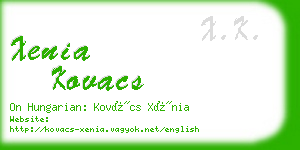 xenia kovacs business card